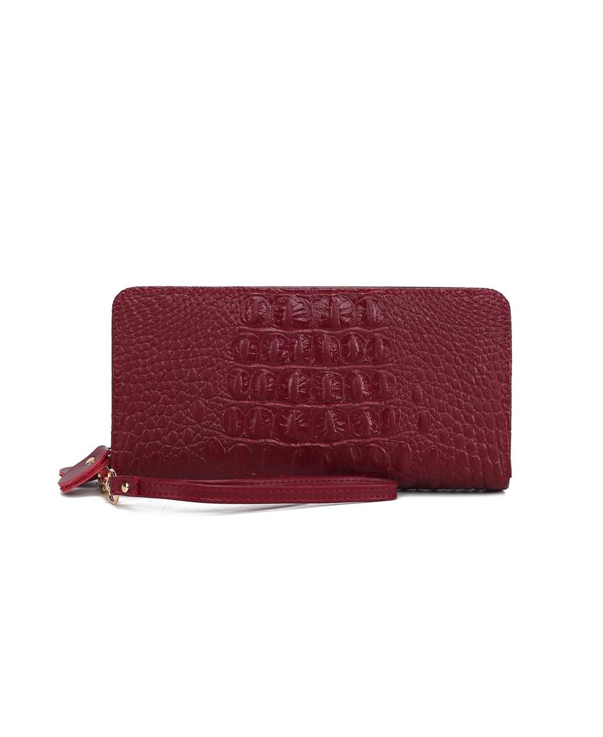 Mkf Collection Eve Genuine Material, Faux Crocodile-embossed Women s Wristlet Wallet by Mia K Product Image