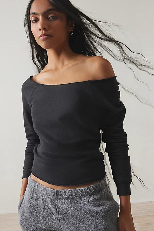 Out From Under Off-The-Shoulder Pullover Sweatshirt Womens at Urban Outfitters Product Image