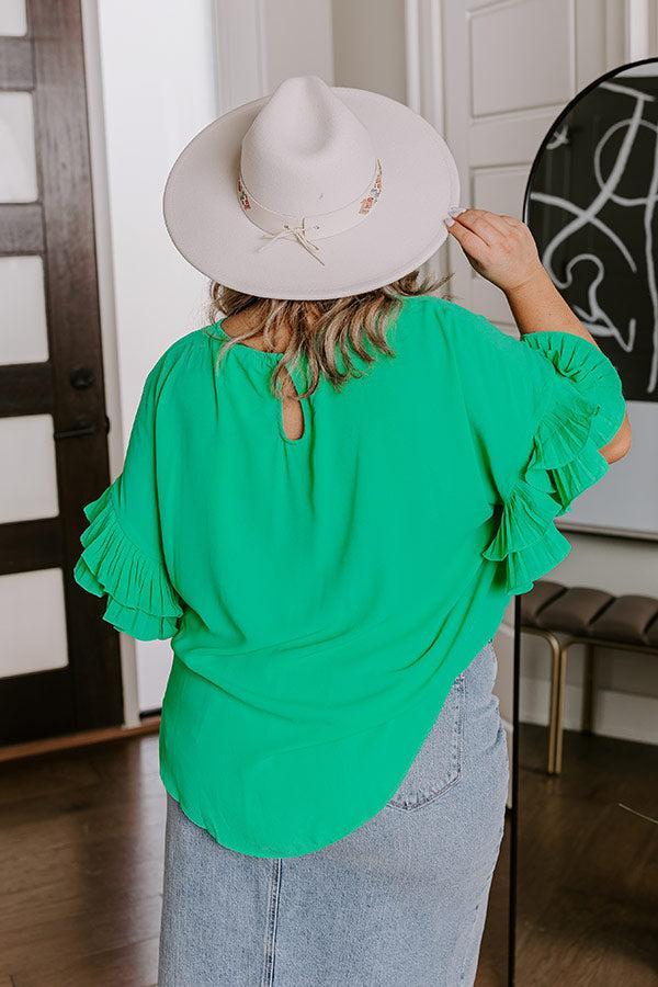 Margarita Date Shift Top in Jade Curves Product Image