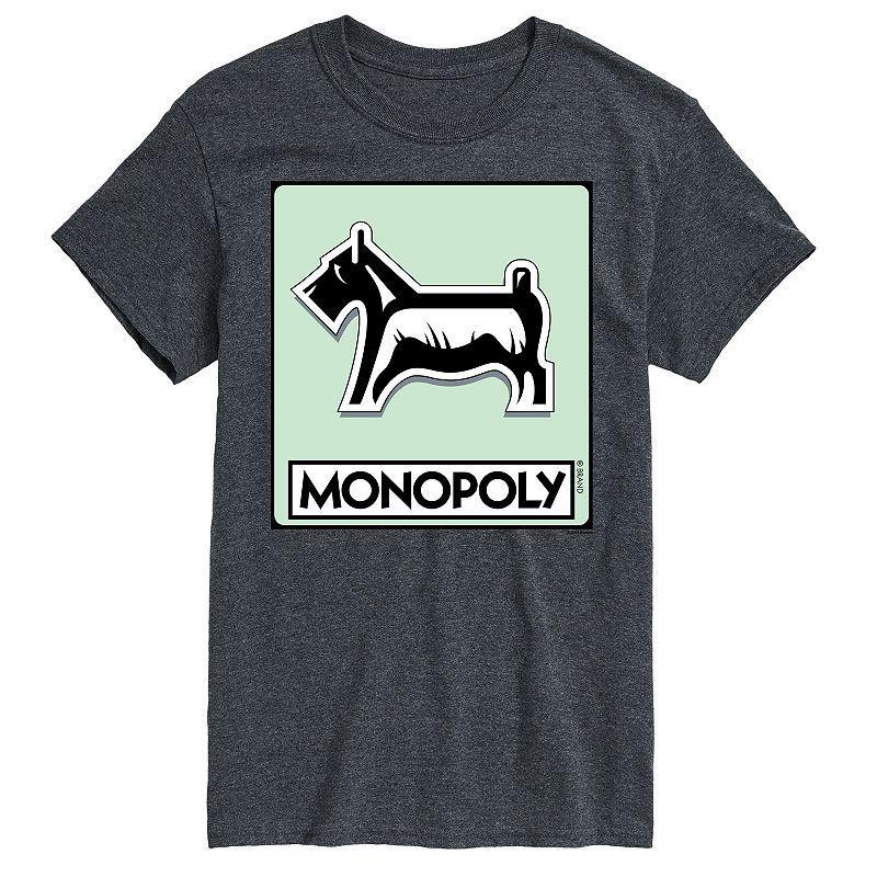 Mens Monopoly Dog Token Graphic Tee Grey Product Image