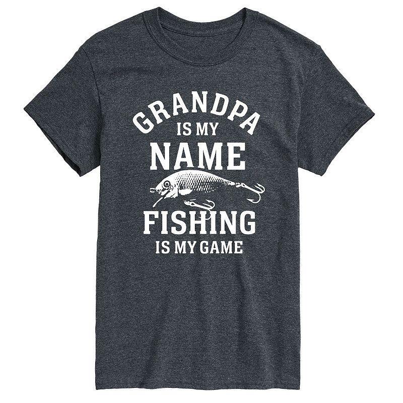 Big & Tall Grandpa Fishing Tee, Mens Product Image