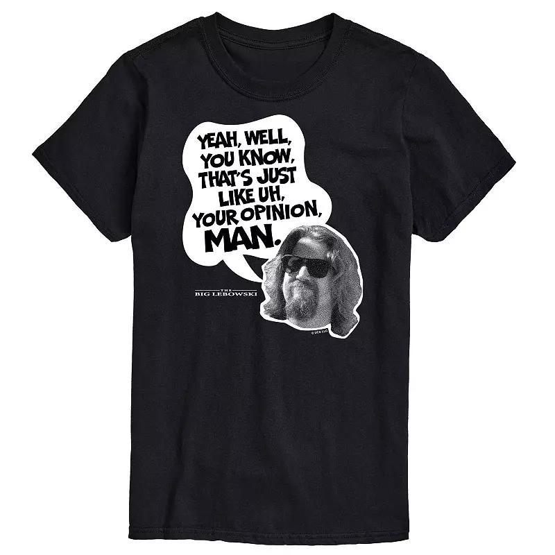 Big & Tall The Big Lebowski Your Opinion Man, Mens Black Product Image