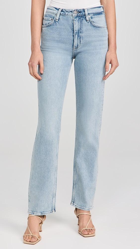 rag & bone Harlow Mid Rise Full Length Straight Jeans | Shopbop Product Image