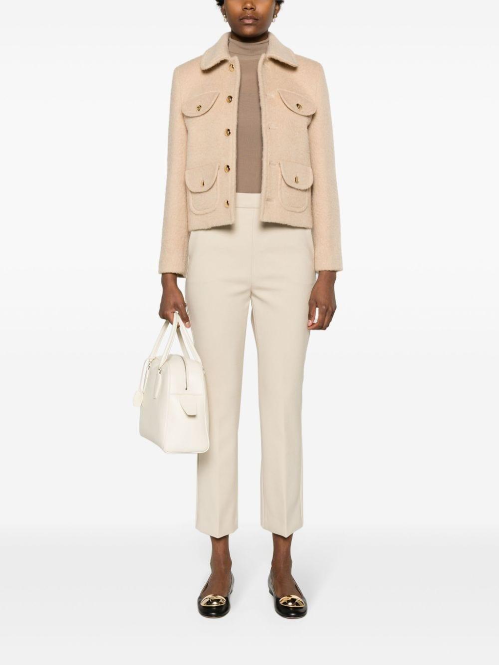 Nepeta High-waist Tailored Trousers In Neutrals Product Image