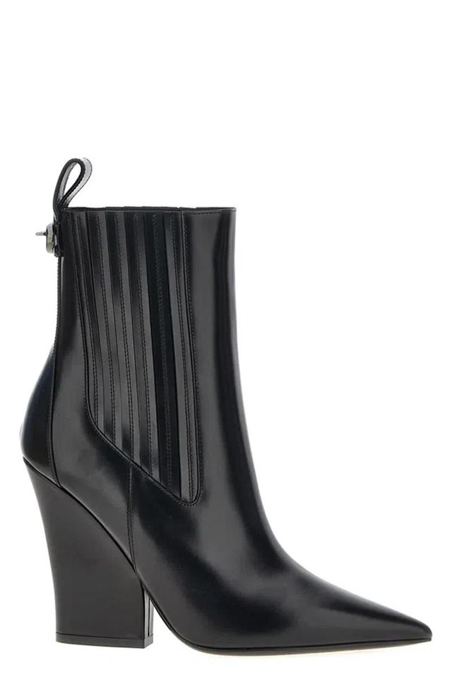 VALENTINO GARAVANI Valentino Vlogo Lockette Beatle Boots In Black Product Image