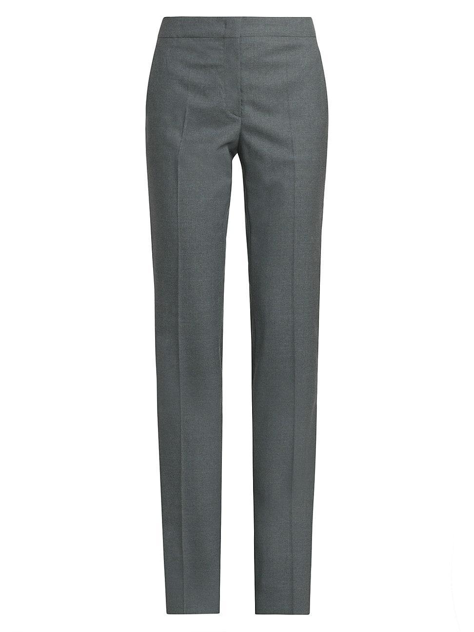 Womens Wool Straight-Leg Trousers product image