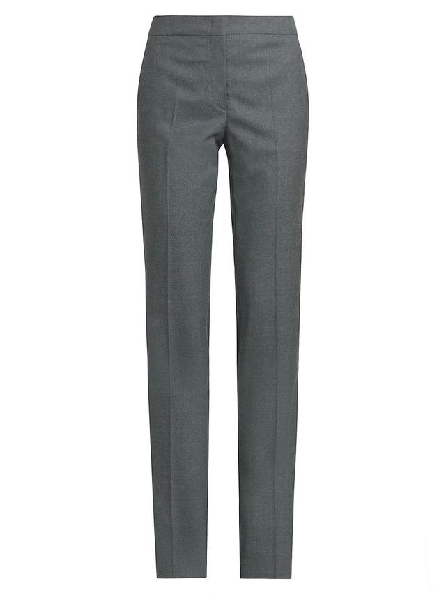 Womens Wool Straight-Leg Trousers Product Image