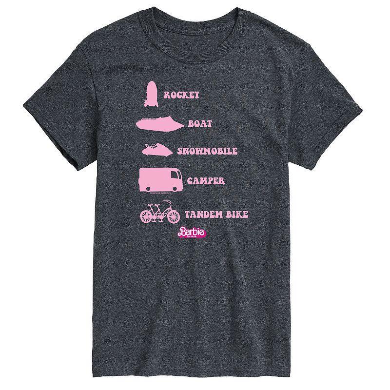 Big & Tall Barbie The Movie Theatrical Vehicles Graphic Tee, Mens Product Image