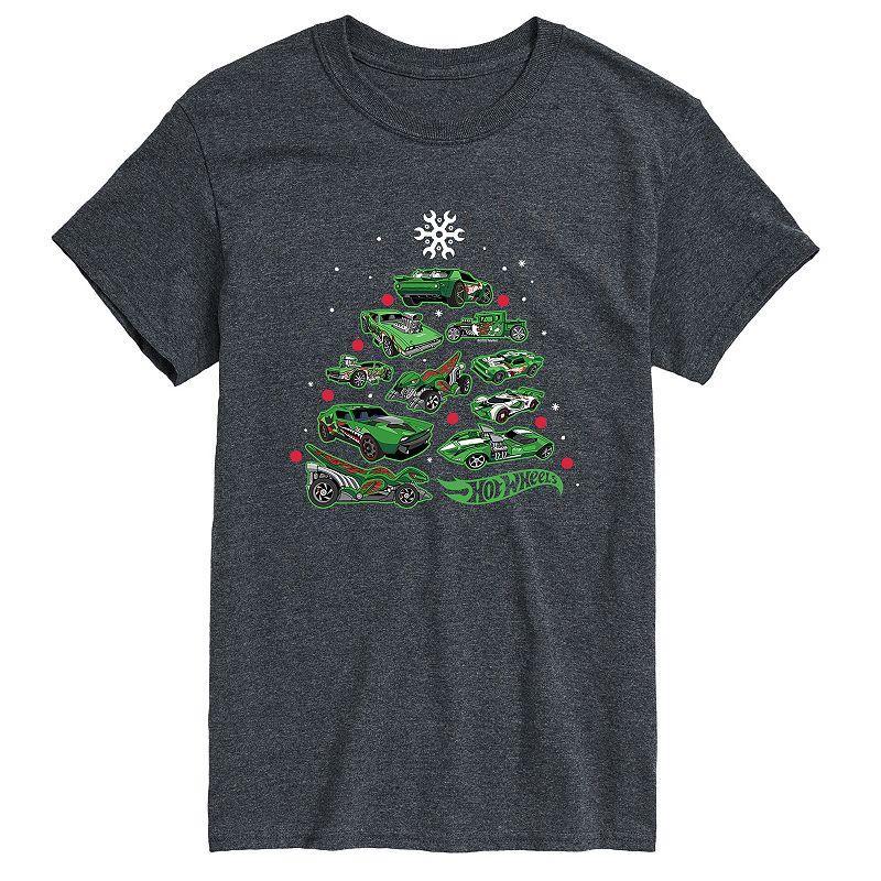 Mens Hot Wheels Car Christmas Tree Tee Product Image