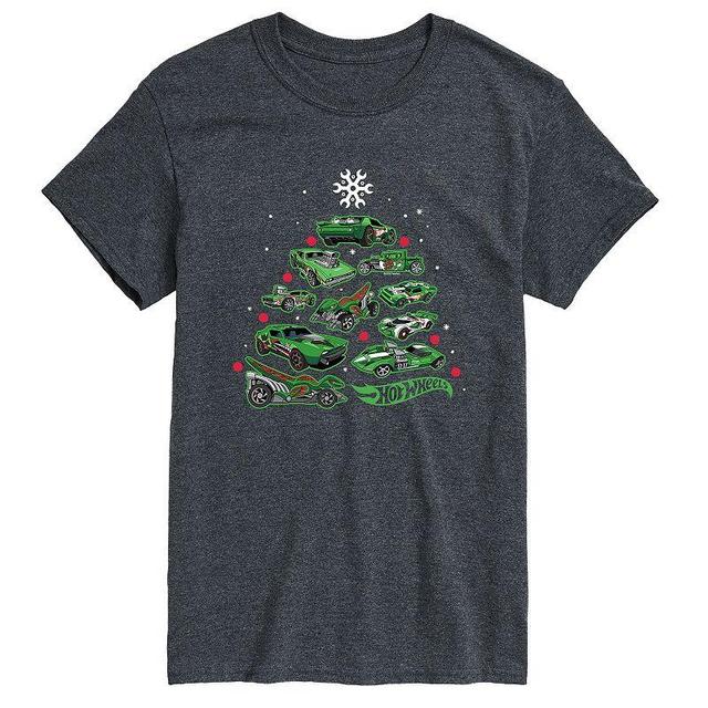 Mens Hot Wheels Car Christmas Tree Tee Product Image