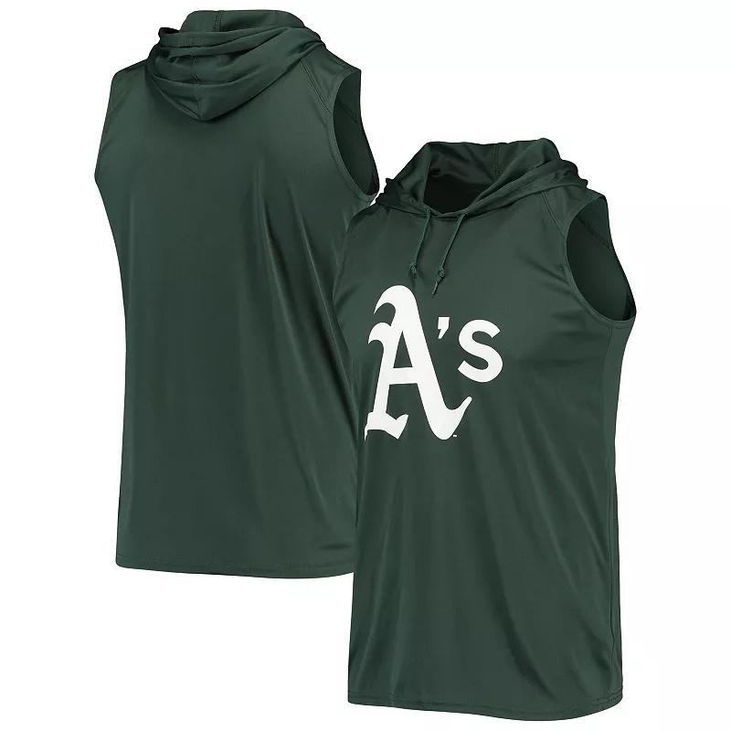 Mens Stitches Oakland Athletics Sleeveless Pullover Hoodie Product Image