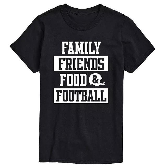 Big & Tall Family Friends Food Football Tee, Mens Product Image