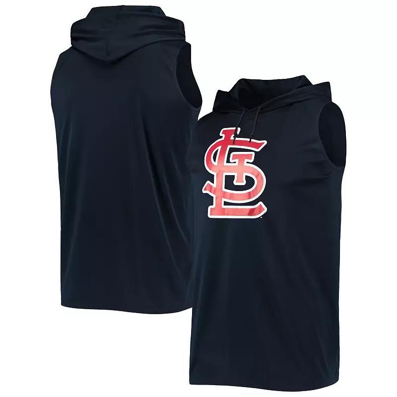 Mens Navy St. Louis Cardinals Sleeveless Pullover Hoodie Product Image