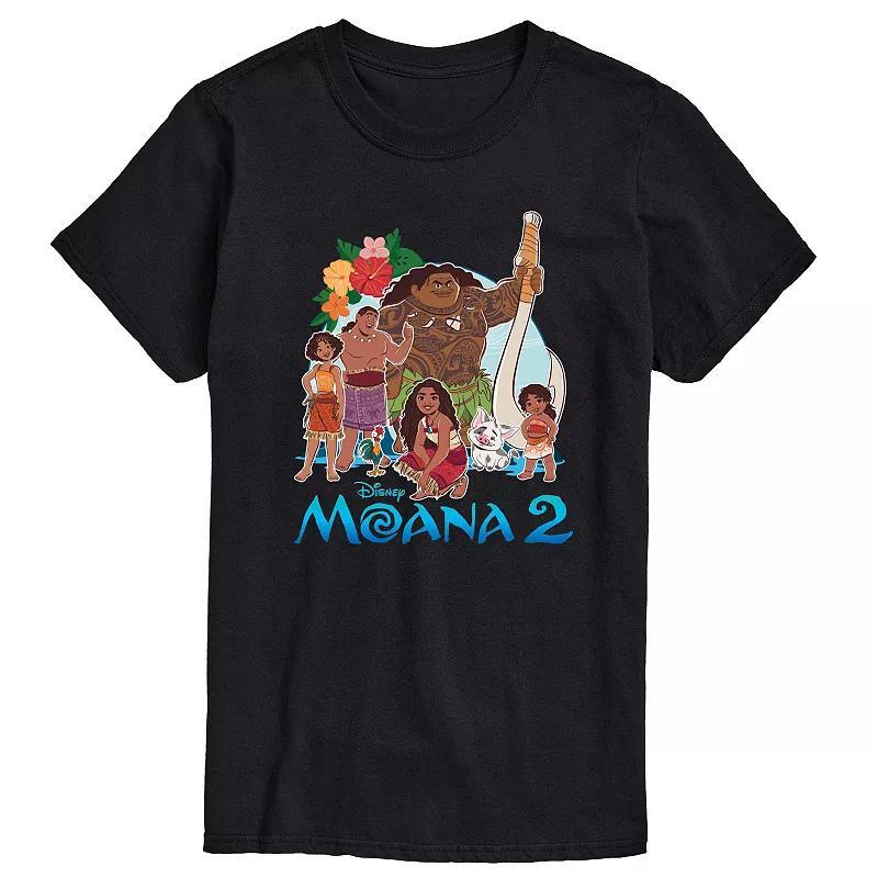 Disneys Moana 2 Big & Tall Group Graphic Tee, Mens Product Image