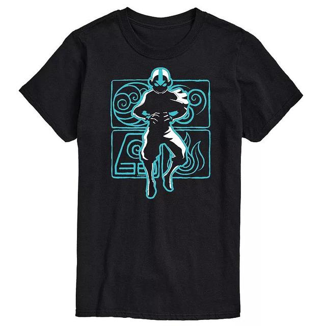 Big & Tall Avatar The Last Airbender AANG Graphic Tee, Mens Black Product Image