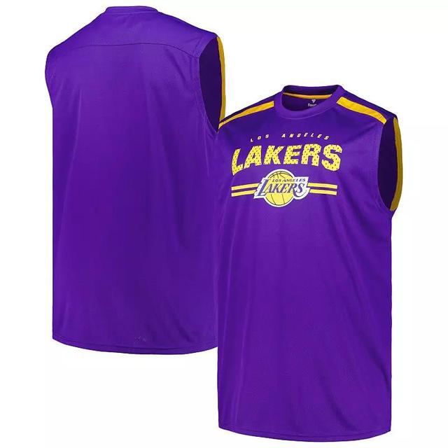 Mens Fanatics Los Angeles Lakers Big & Tall Birdseye Muscle Tank Top Product Image