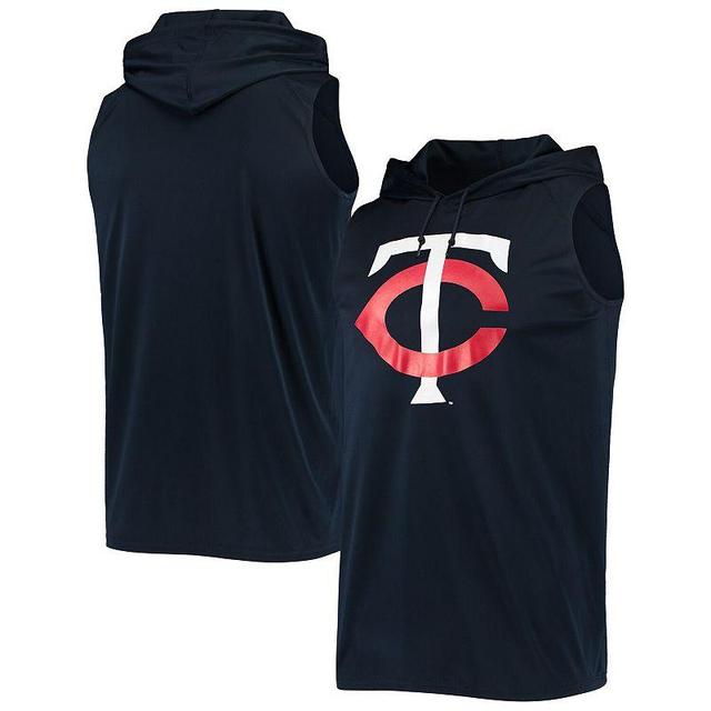 Mens Stitches Minnesota Twins Sleeveless Pullover Hoodie Blue Product Image