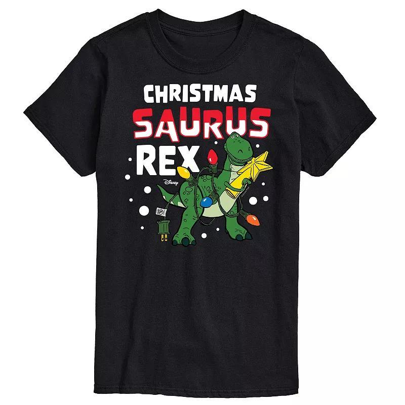 Disney / Pixars Toy Story Rex Mens Christmas Saurus Rex Graphic Tee Blue Product Image