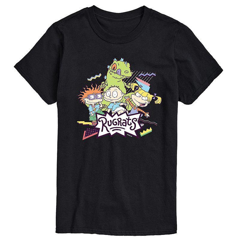 Mens Rugrats Group And Reptar Tee Black Product Image