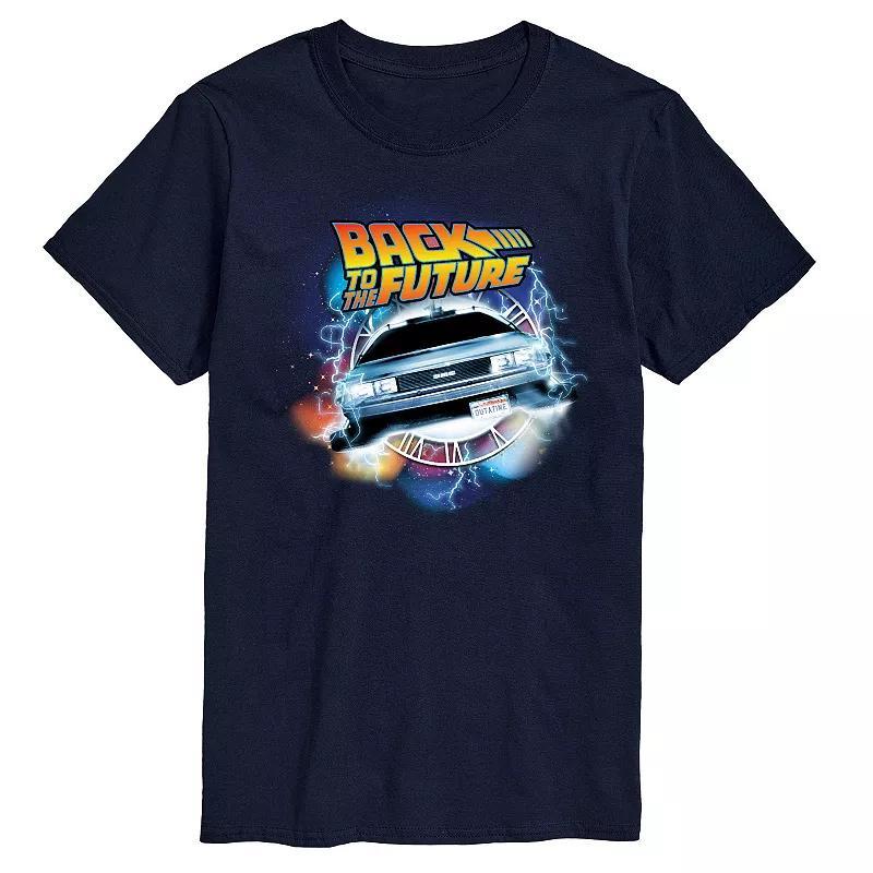 Big & Tall Back to the Future Time Traveling Delorean Graphic Tee, Mens Product Image