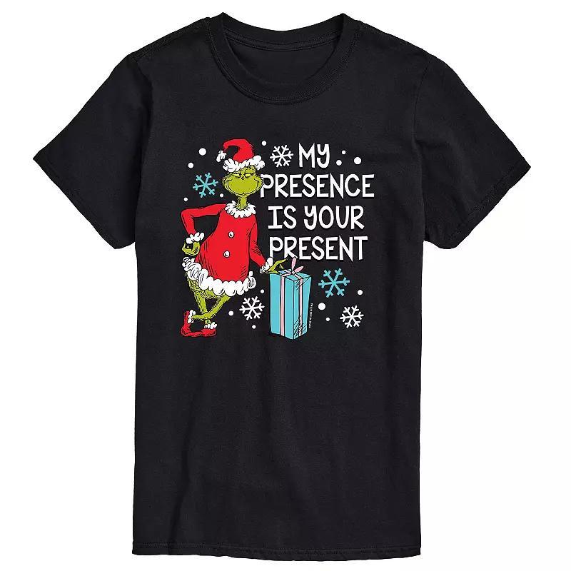 Mens Dr. Seuss Grinch My Presence Is Your Present Tee Product Image