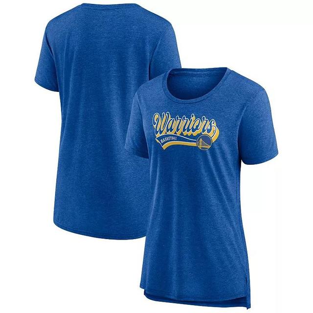 Womens Fanatics Branded Heather Royal Golden State Warriors League Leader Tri-Blend T-Shirt Product Image