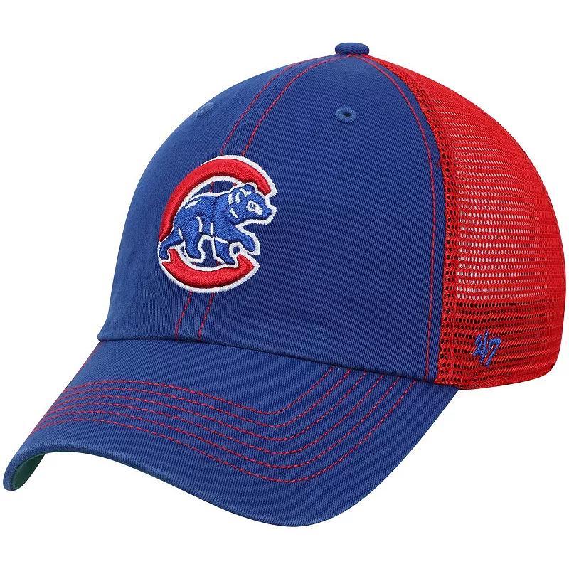 Mens 47 Royal/Red Chicago Cubs Trawler Clean Up Trucker Hat Product Image