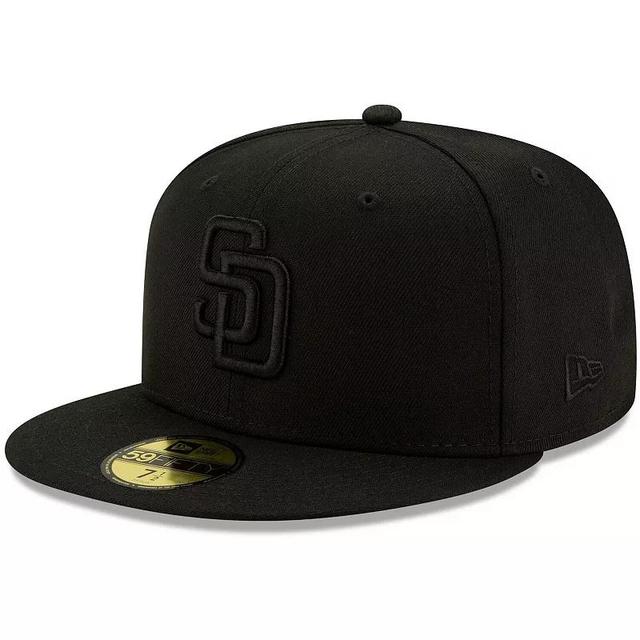 Mens New Era Black San Diego Padres Black 59FIFTY Fitted Hat Product Image