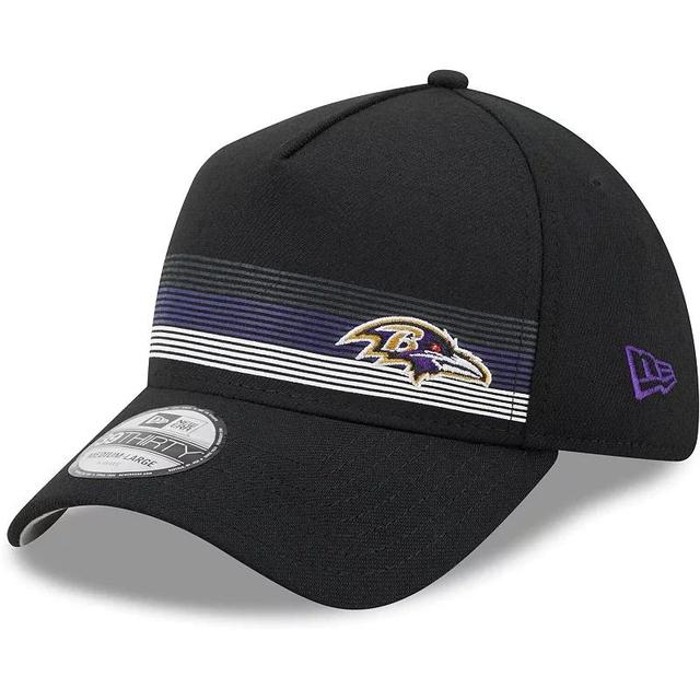 Mens New Era Black Baltimore Ravens Flawless Stripe 39THIRTY Flex Hat Product Image