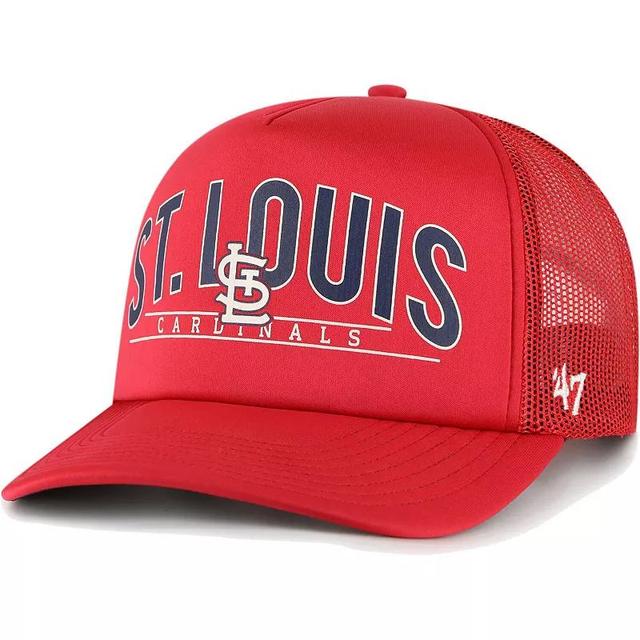 Mens 47 Brand Red St. Louis Cardinals Backhaul Foam Trucker Snapback Hat Product Image