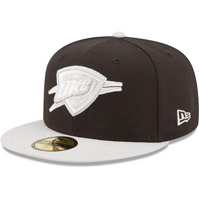 Mens New Era /Gray Oklahoma City Thunder Two-Tone Color Pack 59FIFTY Fitted Hat Product Image