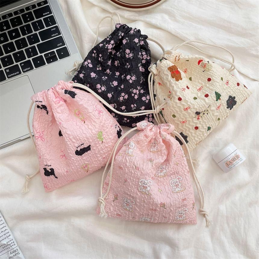 Patterned Drawstring Pouch Product Image