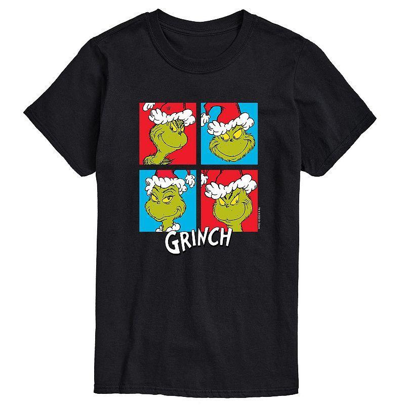 Airwaves Mens Dr. Seuss The Grinch Many Faces Graphic T-shirt Product Image