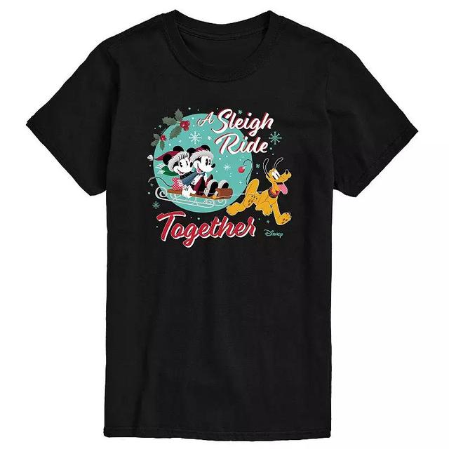 Disneys Mickey Mouse & Friends Mens Sleigh Ride Together Graphic Tee Product Image