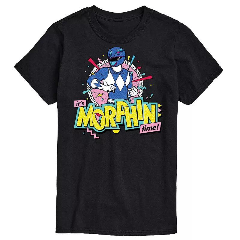 Big & Tall Power Rangers Morphin Time Blue Graphic Tee, Mens Product Image