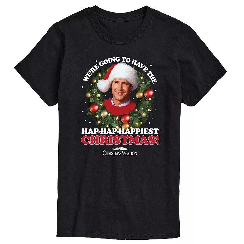 Mens National Lampoons Christmas Vacation Happiest Christmas Graphic Tee Product Image