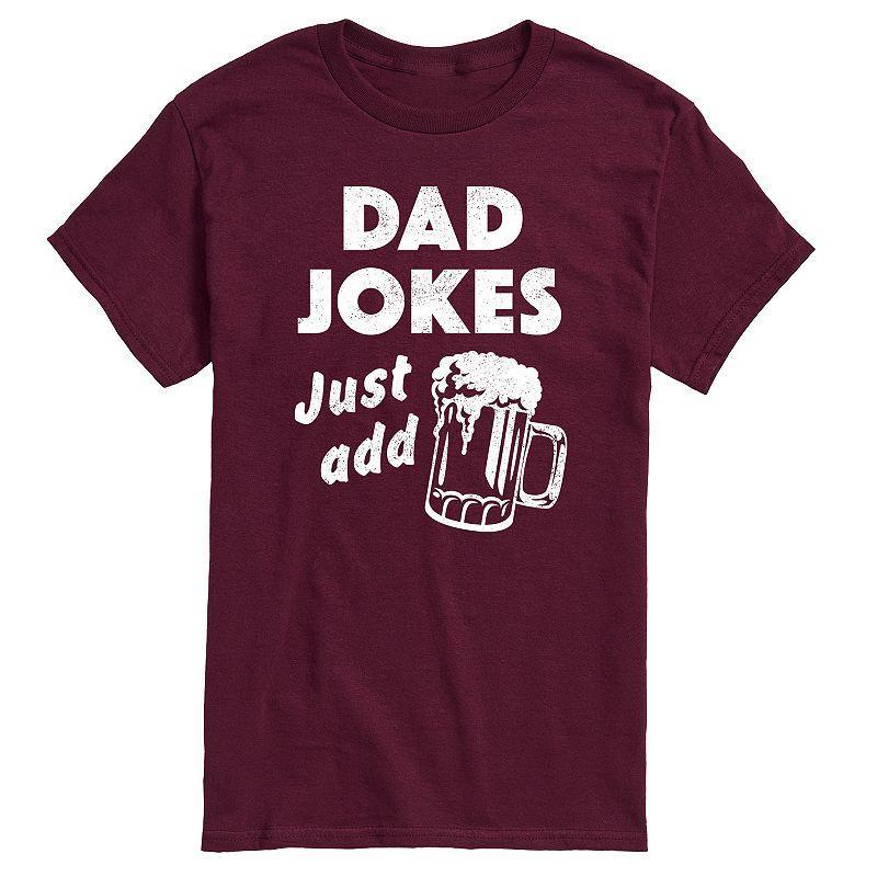 Mens Dad Jokes Just Add Beer Tee Product Image