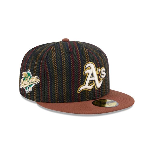 Oakland Athletics Vintage Herringbone 59FIFTY Fitted Hat Male Product Image