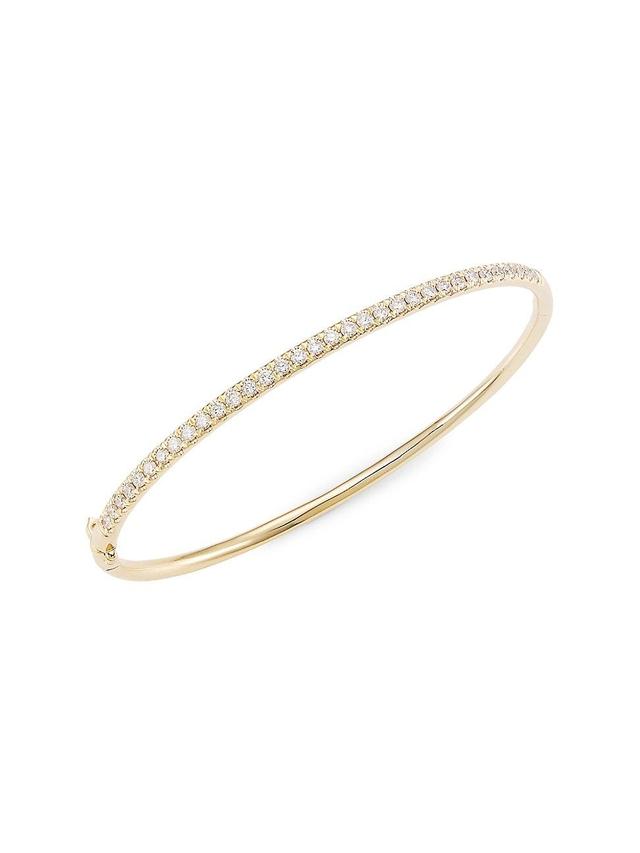 Womens 14K Yellow Gold & 0.88 TCW Diamond Bangle Product Image