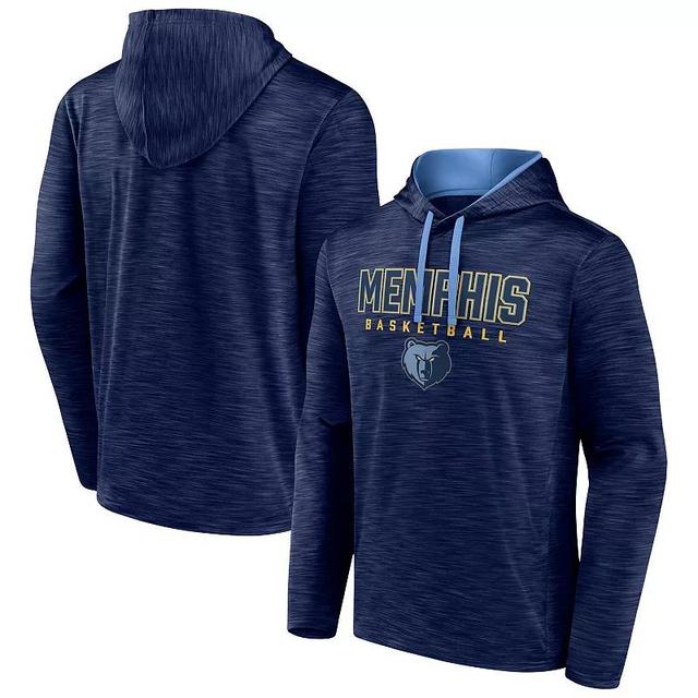 Mens Fanatics Branded Heather Navy Memphis Grizzlies Fast Break Pullover Hoodie Grz Blue Product Image