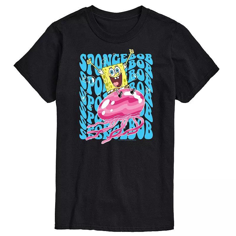 Mens Nickelodeon SpongeBob SquarePants Jelly Wave Graphic Tee Dark Grey Product Image