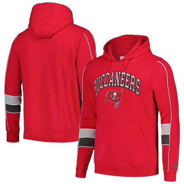 Mens Starter Red Tampa Bay Buccaneers Captain Pullover Hoodie Product Image