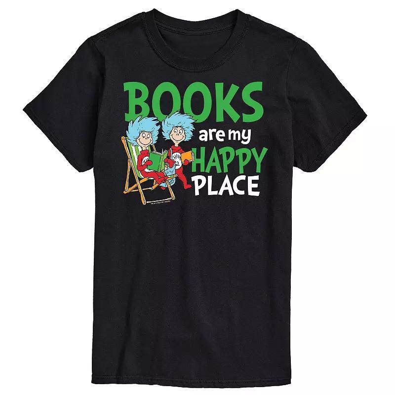 Big & Tall Dr. Seuss Books Are My Happy Place Graphic Tee, Mens Product Image