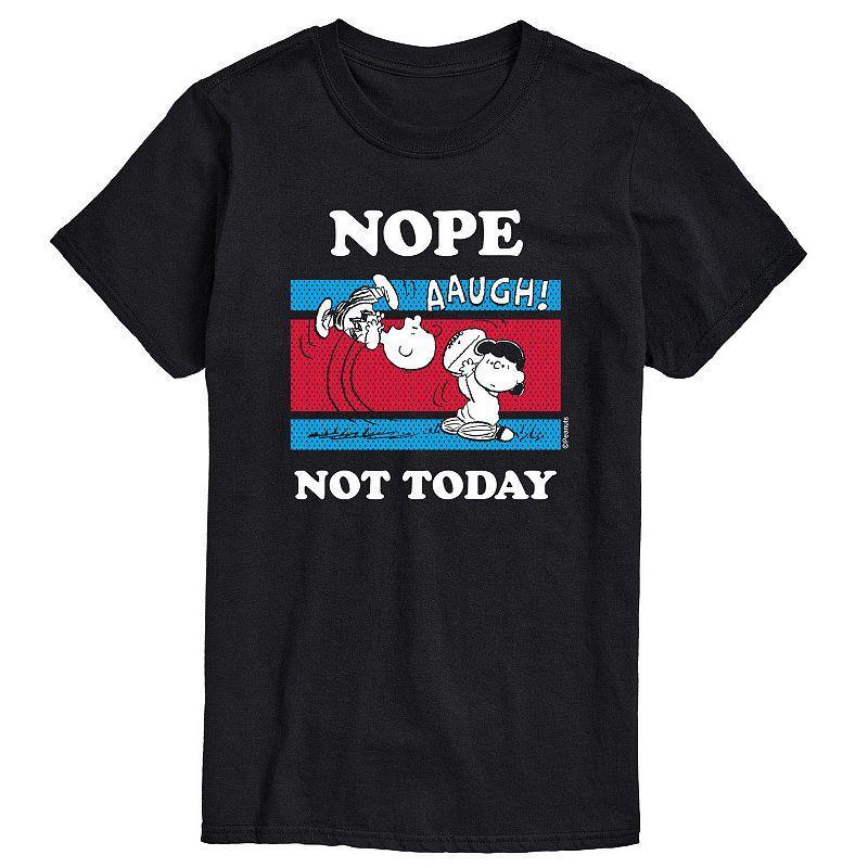 Mens Peanuts Nope Not Today Tee Black Product Image