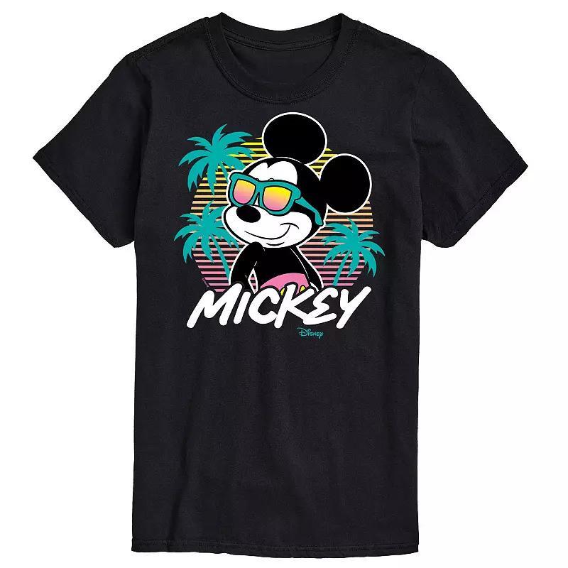 Disneys Mickey Mouse Big & Tall Sunset Graphic Tee, Mens Product Image