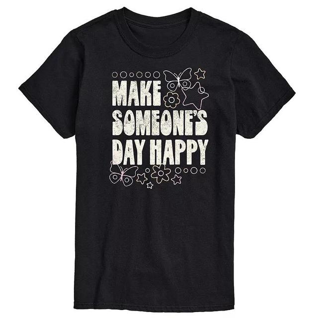 Mens Make Someones Day Happy Graphic Tee Red Product Image