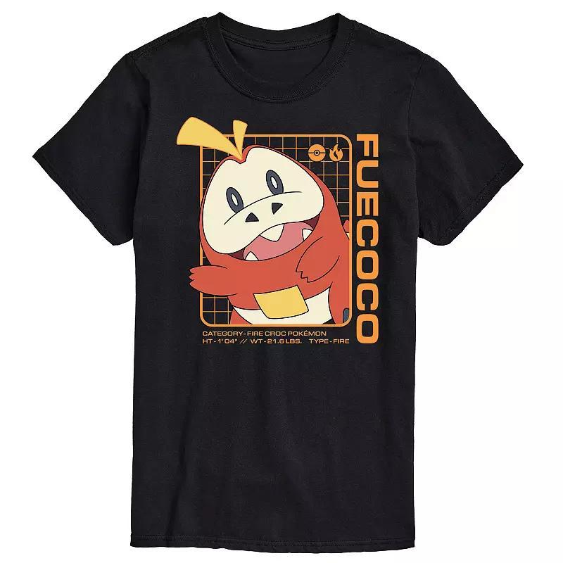 Mens Pokemon Fuecoco Stats Graphic Tee Product Image