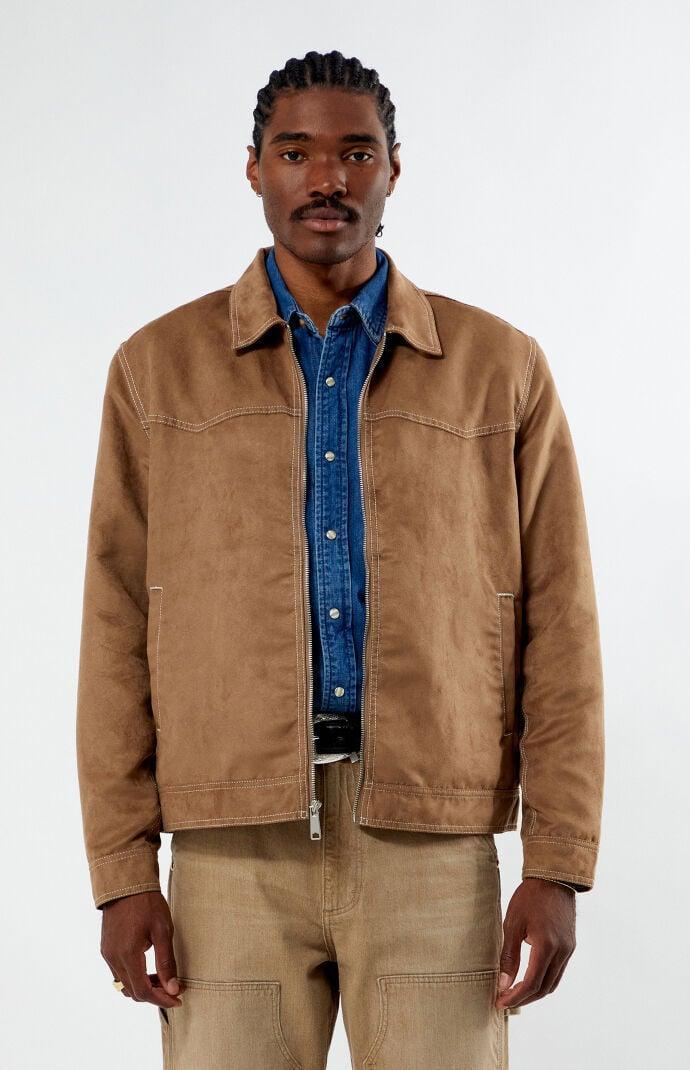 Wrangler Mens x PacSun Faux Suede Regular Fit Jacket Product Image