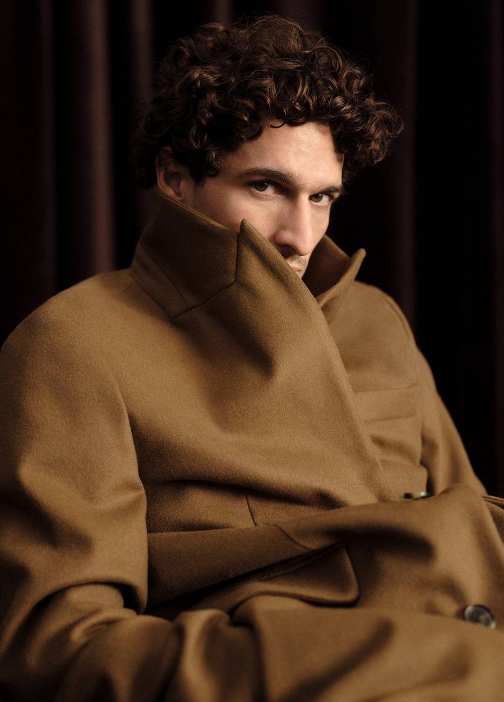 Italian Wool-Blend Double-Breasted Coat Product Image