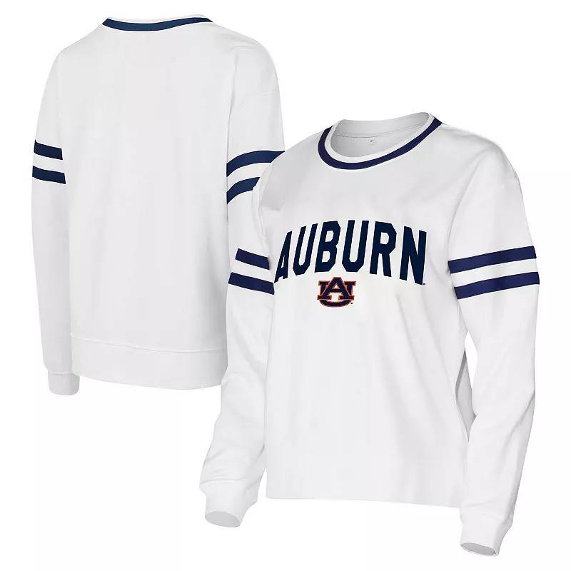 Womens Concepts Sport Auburn Tigers Borough French Terry Arch Over Long Sleeve T-Shirt Product Image